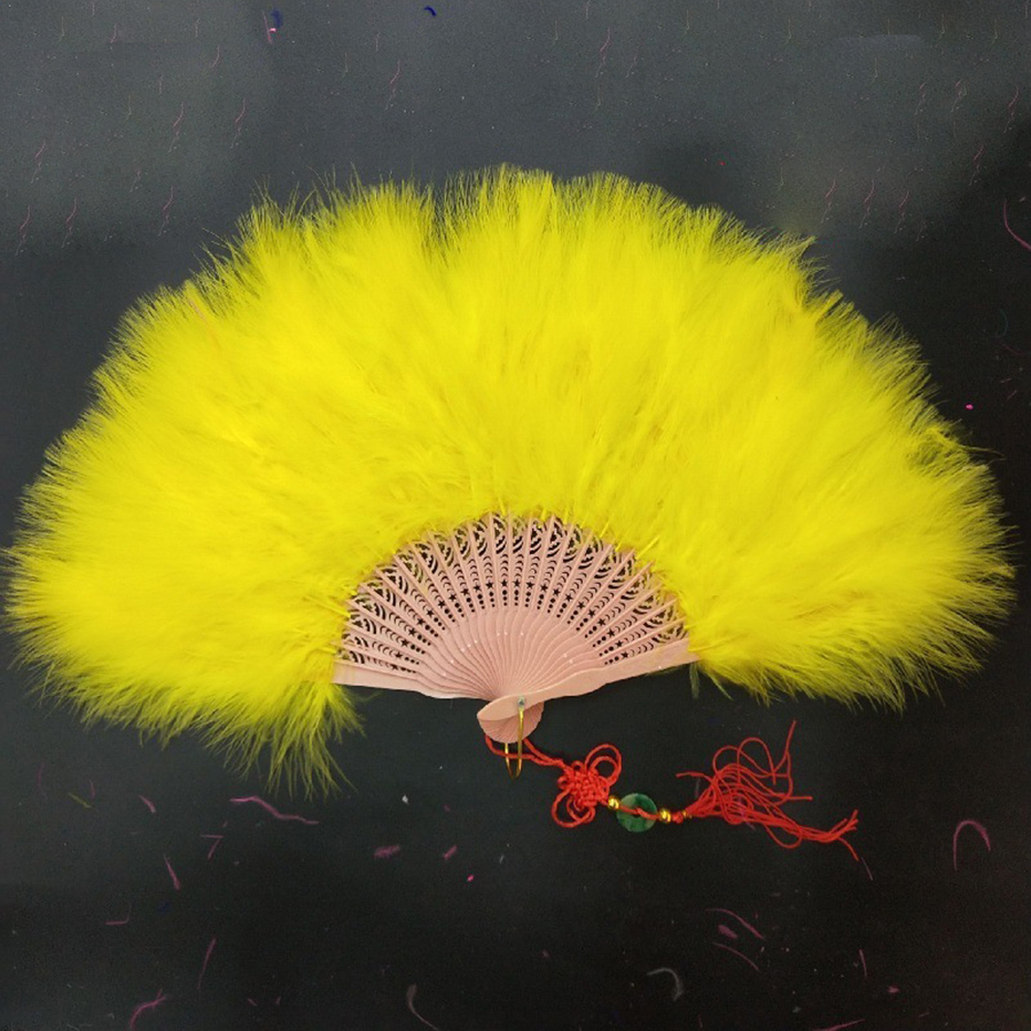 Foldable Fluffy Feather Hand Fan
