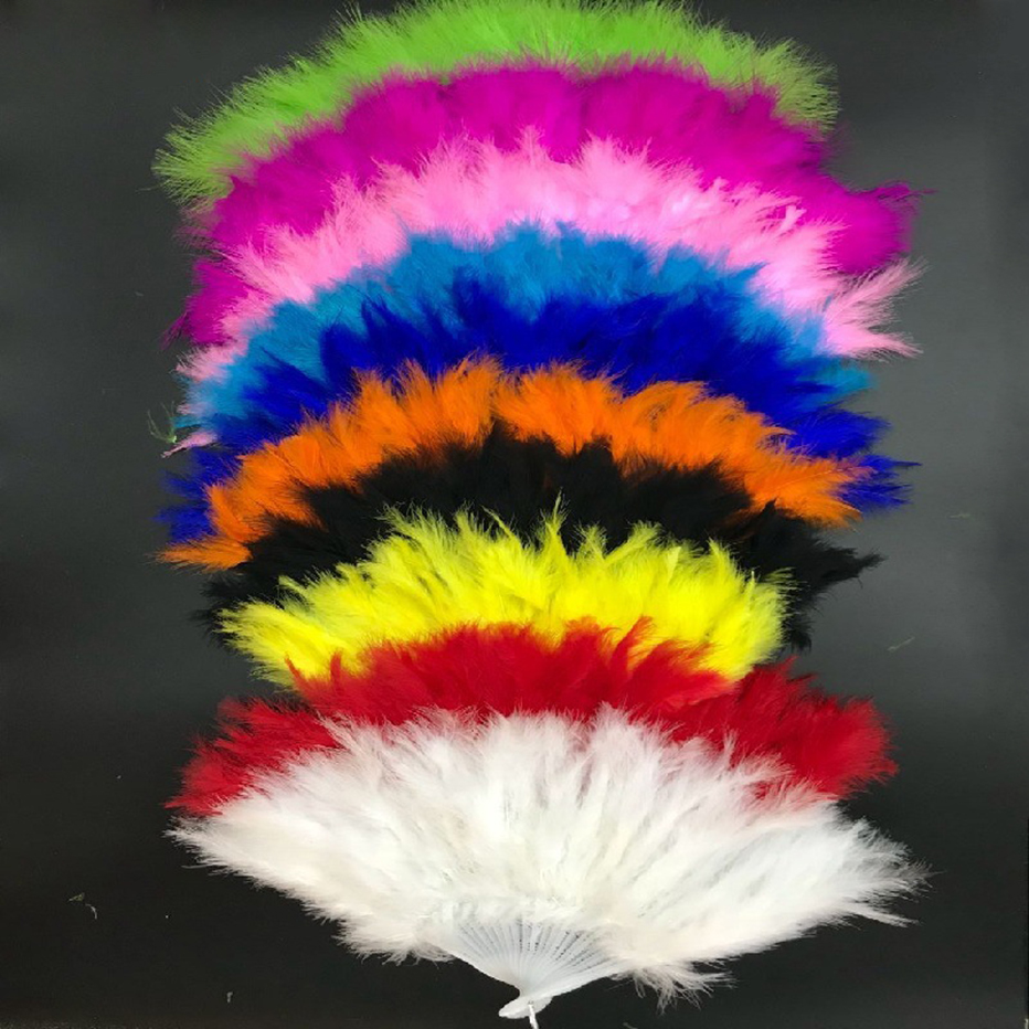 Foldable Fluffy Feather Hand Fan
