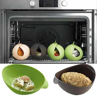 Foldable Food-Safe Silicone Microwave Steamer