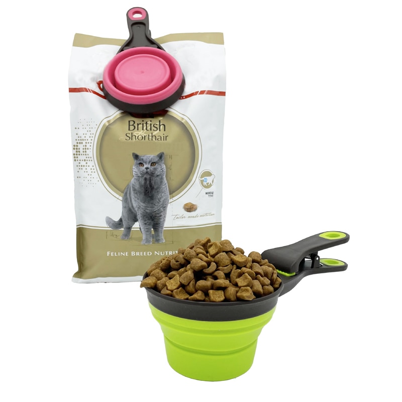 Foldable Pet Food Scooper with Clip Foldable Pet Food Scooper with Clip