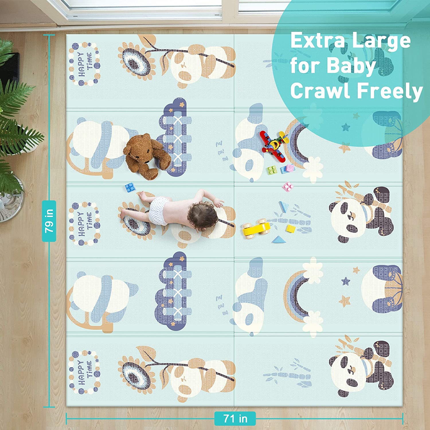 Foldable Play Mat Soft Crawling Pad Foldable Play Mat Soft Crawling Pad