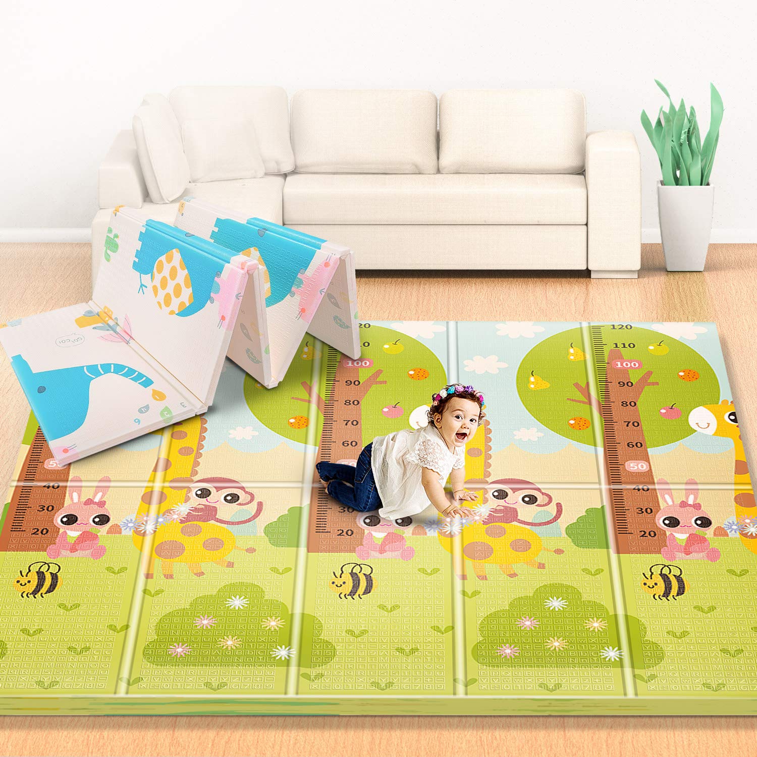 Foldable Play Mat Soft Crawling Pad Foldable Play Mat Soft Crawling Pad