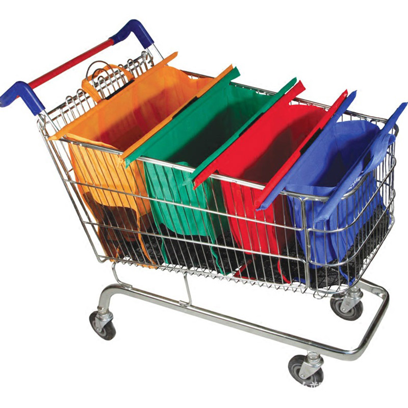 Foldable Shopping Cart Bags (Set of 4) Foldable Shopping Cart Bags (Set of 4)