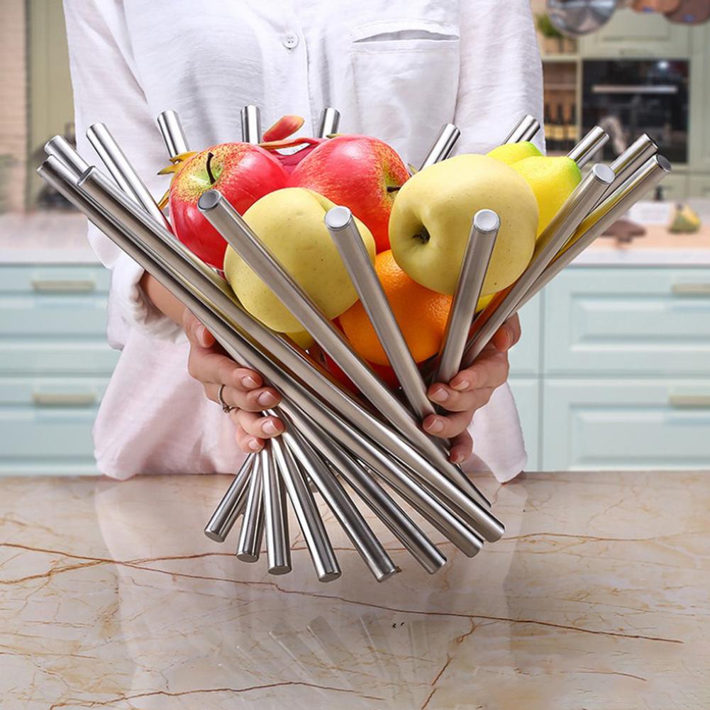 Foldable Stainless Steel Fruit Basket Foldable Stainless Steel Fruit Basket