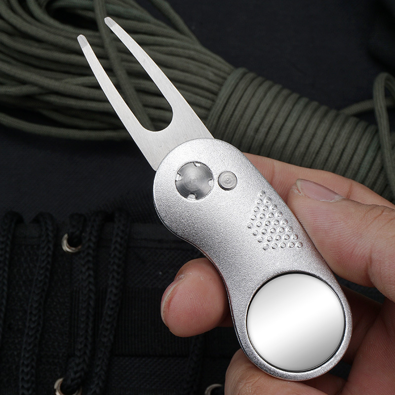 Foldable Stainless Steel Golf Divot Repair Tool Foldable Stainless Steel Golf Divot Repair Tool