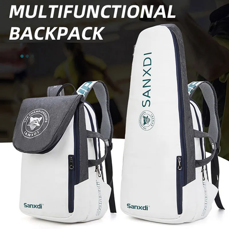 Foldable Tennis Paddle Backpack Squash Badminton Racket Bag Padel Racquetball Carrying Handbag Man Large Capacity