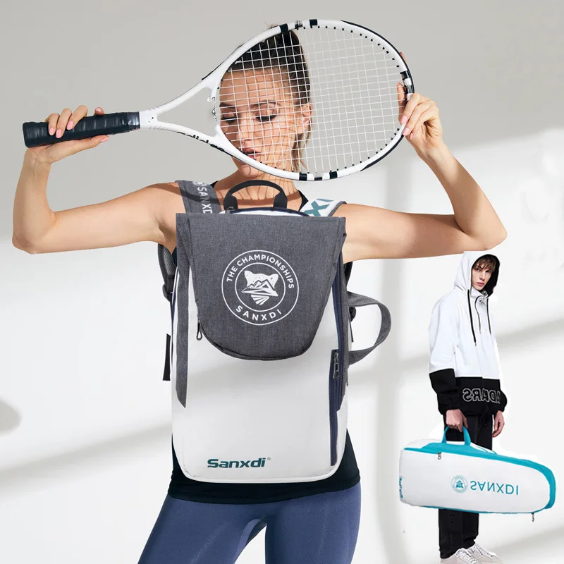 Foldable Tennis Paddle Backpack Squash Badminton Racket Bag Padel Racquetball Carrying Handbag Man Large Capacity