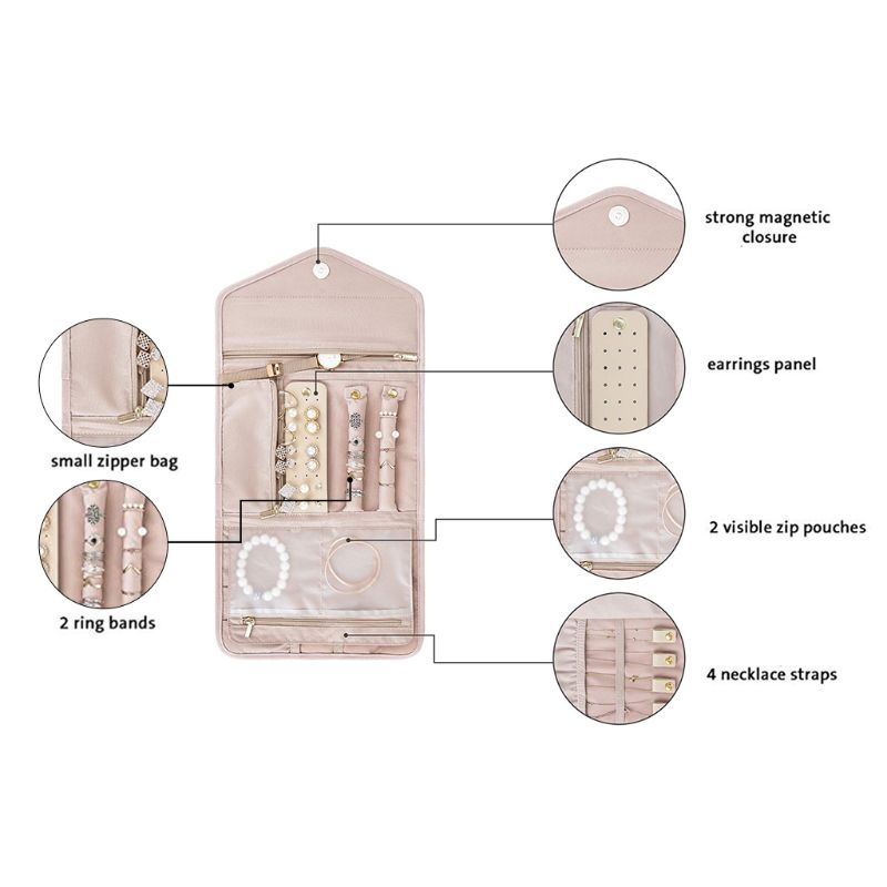 Foldable Traveling Jewelry Pouch Foldable Traveling Jewelry Pouch