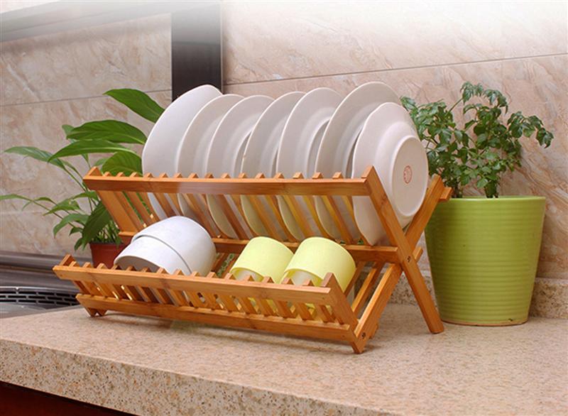 Foldable Wooden Dish Drying Rack Foldable Wooden Dish Drying Rack