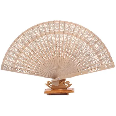 Foldable Wooden Hand Held Fan