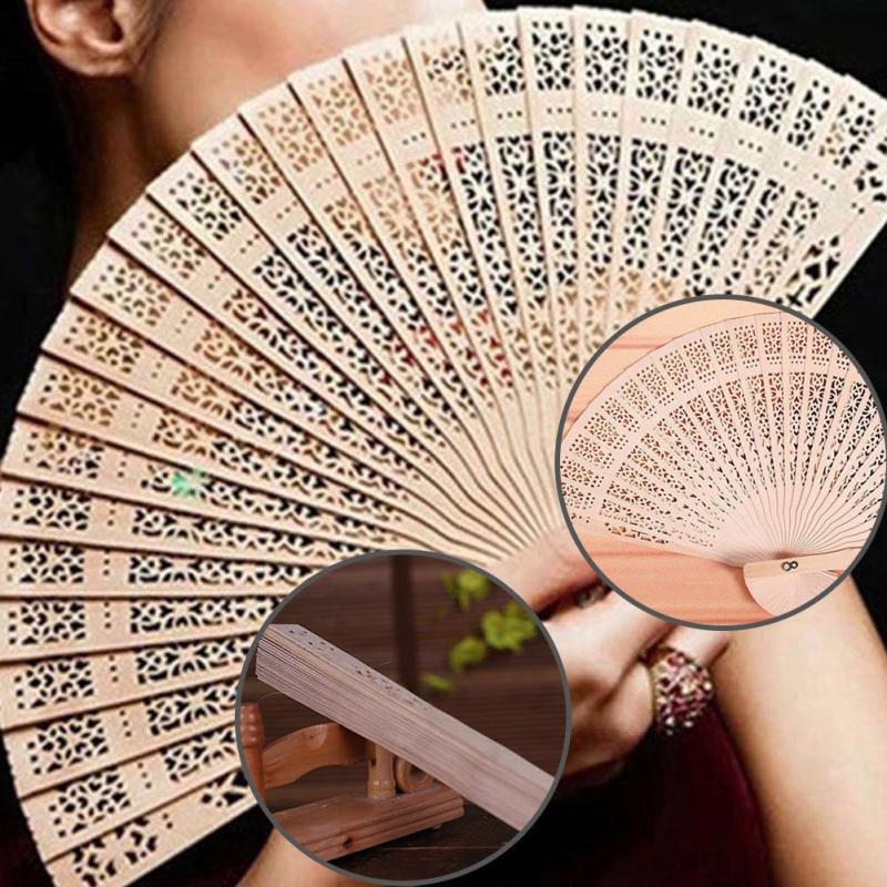Foldable Wooden Hand Held Fan