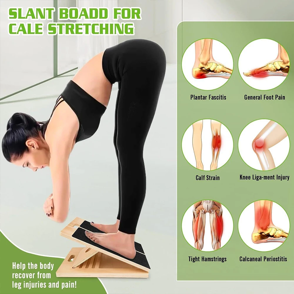 Foldable Wooden Incline Board Adjustable Calf Ankle Stretcher Plyometric Home Stretching Balance Training Fitness Foldable Wooden Incline Board Adjustable Calf Ankle Stretcher Plyometric Home Stretching Balance Training Fitness