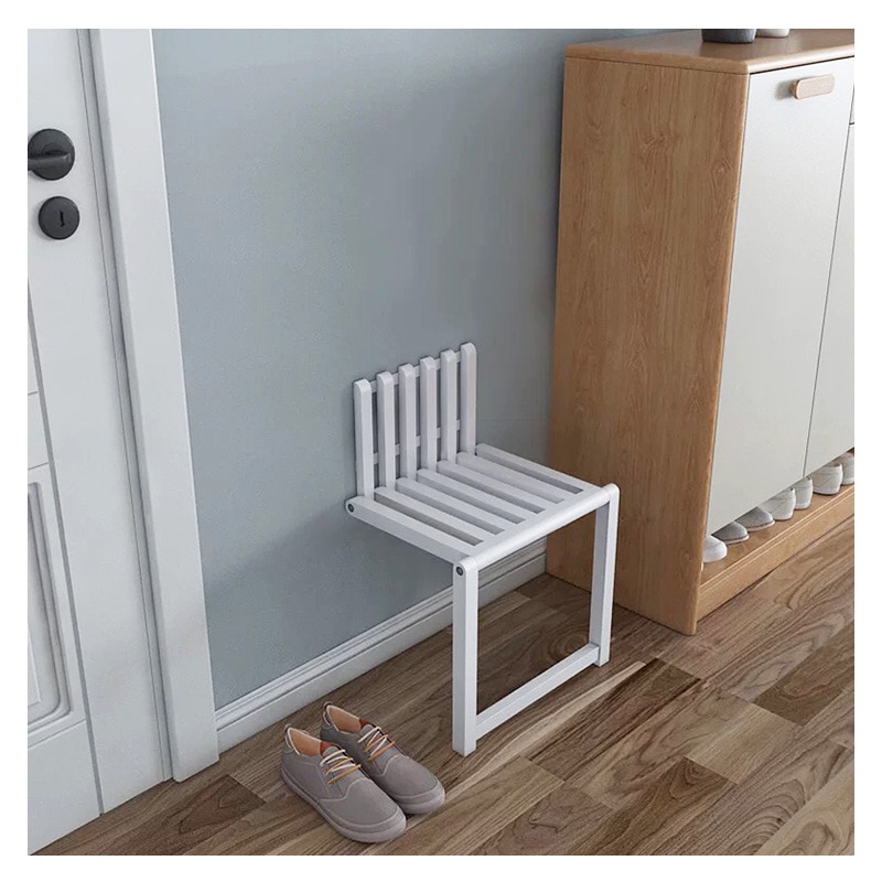 Foldable Wooden Wall Mounted Stool