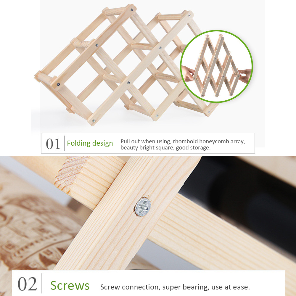 Foldable Wooden Wine Holder Foldable Wooden Wine Holder