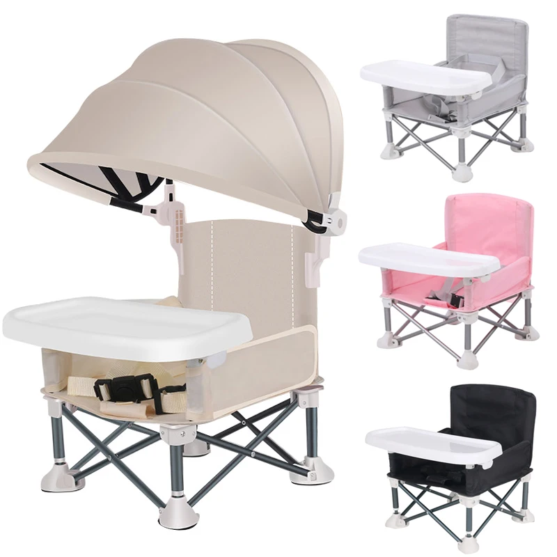 Folding Baby Eating Chair with Awning Outdoor Travel Portable Sunshade Baby Seats Detachable Feeding Tray Folding Baby Eating Chair with Awning Outdoor Travel Portable Sunshade Baby Seats Detachable Feeding Tray