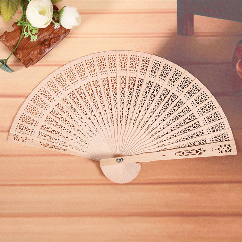 Folding Carved Wooden Hand Fan