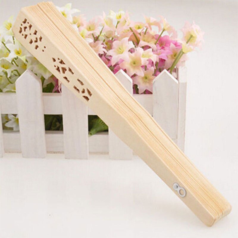 Folding Carved Wooden Hand Fan