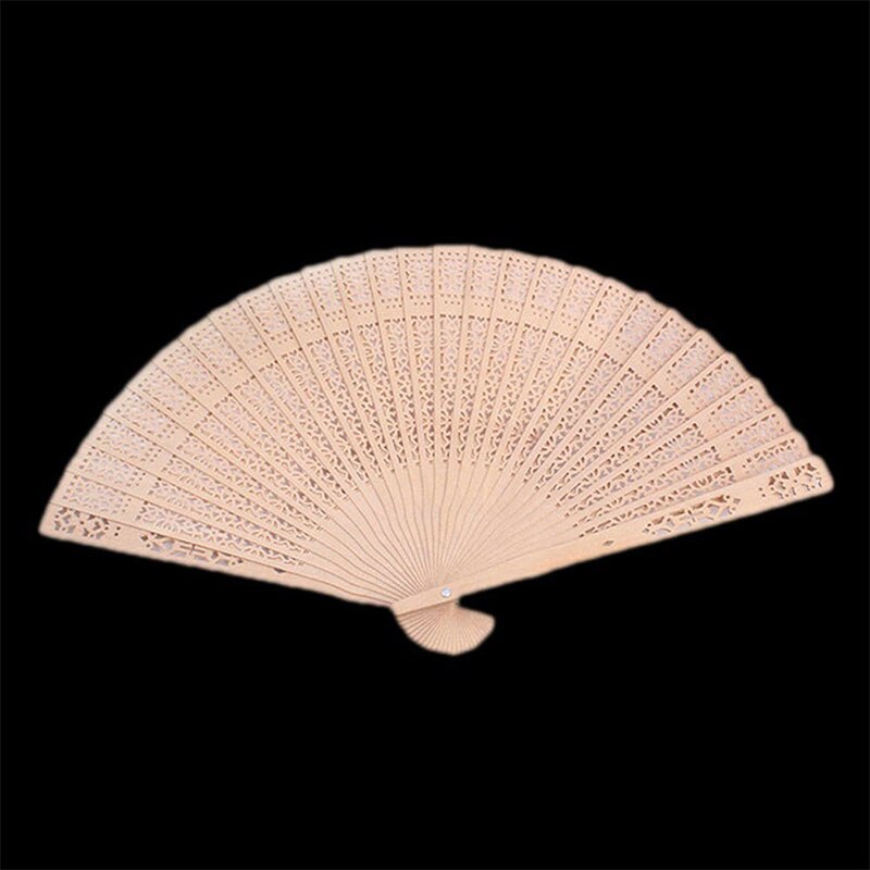 Folding Carved Wooden Hand Fan