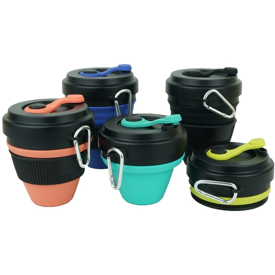 Folding Cup Reusable Cup with Straw