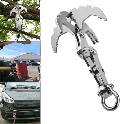 Folding Gravity Grab Hook Outdoor Rock Climbing Rescue Claw Survival Mountaineering Hook Tool Multifunctional Stainless
