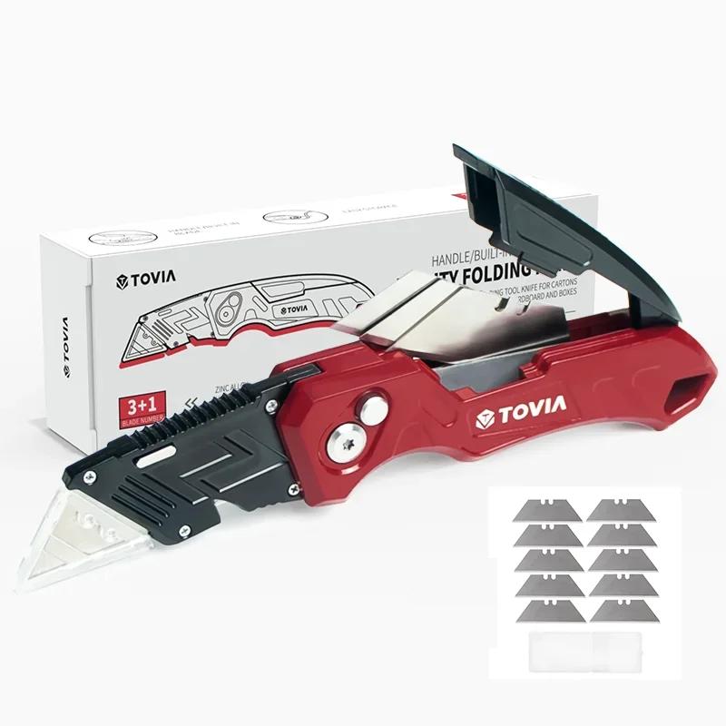 Folding Knife Replaceable Utility Knife for Cable Cartons Carboard Boxes Cutter Handle Knife Blades Outdoor Hand Tool Folding Knife Replaceable Utility Knife for Cable Cartons Carboard Boxes Cutter Handle Knife Blades Outdoor Hand Tool