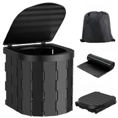 Folding Portable Toilet Outdoor Camping Self Driving Travel Supplies Integrated Toilet Hiking Outdoor Tools Folding Portable Toilet Outdoor Camping Self Driving Travel Supplies Integrated Toilet Hiking Outdoor Tools