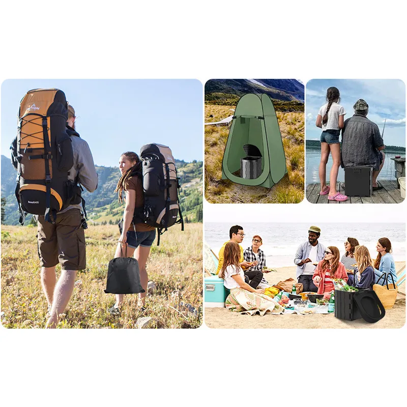 Folding Portable Toilet Outdoor Camping Self Driving Travel Supplies Integrated Toilet Hiking Outdoor Tools Folding Portable Toilet Outdoor Camping Self Driving Travel Supplies Integrated Toilet Hiking Outdoor Tools