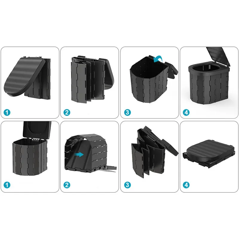 Folding Portable Toilet Outdoor Camping Self Driving Travel Supplies Integrated Toilet Hiking Outdoor Tools Folding Portable Toilet Outdoor Camping Self Driving Travel Supplies Integrated Toilet Hiking Outdoor Tools