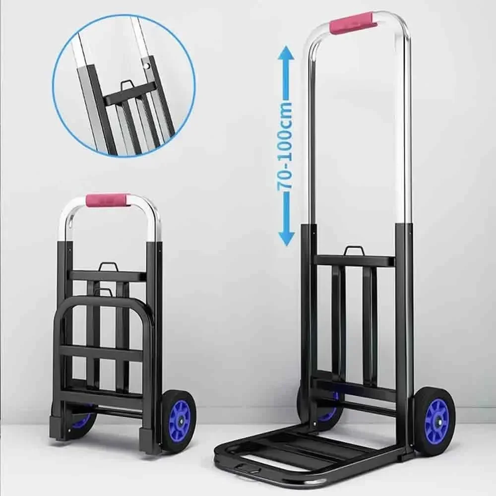 Folding Retractable Trolley Folding Hand Truck Handling Household Magic Trailer Shopping Cart Trolley Portable Luggage