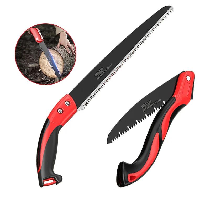 Folding Saw SK5 Steel One-button Folding Design Sharp Cutting Wood Camping DIY Garden Saw Tree Chopper Knife