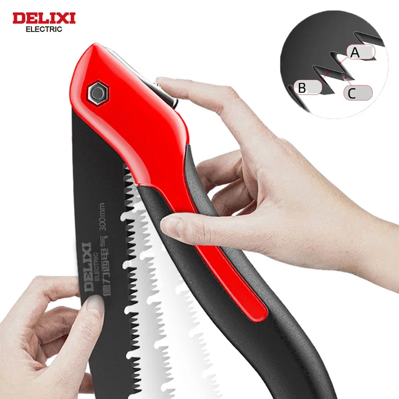 Folding Saw SK5 Steel One-button Folding Design Sharp Cutting Wood Camping DIY Garden Saw Tree Chopper Knife Folding Saw SK5 Steel One-button Folding Design Sharp Cutting Wood Camping DIY Garden Saw Tree Chopper Knife