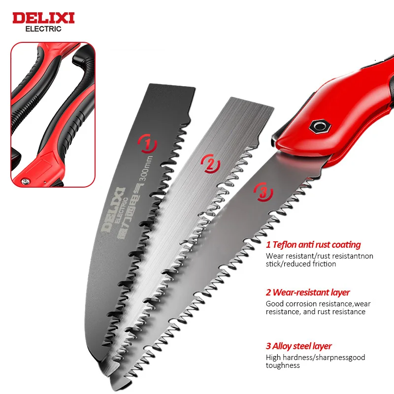 Folding Saw SK5 Steel One-button Folding Design Sharp Cutting Wood Camping DIY Garden Saw Tree Chopper Knife Folding Saw SK5 Steel One-button Folding Design Sharp Cutting Wood Camping DIY Garden Saw Tree Chopper Knife