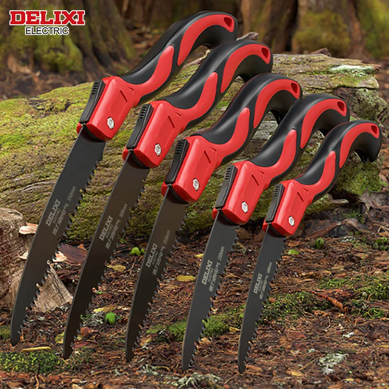 Folding Saw SK5 Steel One-button Folding Design Sharp Cutting Wood Camping DIY Garden Saw Tree Chopper Knife Folding Saw SK5 Steel One-button Folding Design Sharp Cutting Wood Camping DIY Garden Saw Tree Chopper Knife