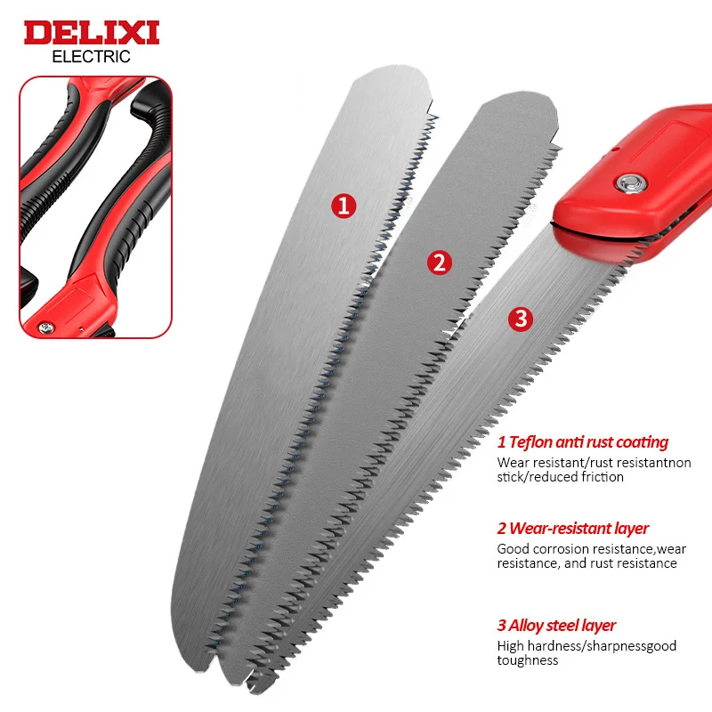 Folding Saw SK9 steel One-button Folding Design Sharp Cutting Wood Camping GardensPruning Saw Tree Chopper Knife Folding Saw SK9 steel One-button Folding Design Sharp Cutting Wood Camping GardensPruning Saw Tree Chopper Knife