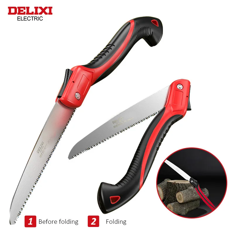 Folding Saw SK9 steel One-button Folding Design Sharp Cutting Wood Camping GardensPruning Saw Tree Chopper Knife Folding Saw SK9 steel One-button Folding Design Sharp Cutting Wood Camping GardensPruning Saw Tree Chopper Knife