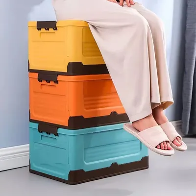 Folding Storage Box Multifunction Foldable Organizer Container Plastic Sundries Storages Supplies Organizer Box with Lid Folding Storage Box Multifunction Foldable Organizer Container Plastic Sundries Storages Supplies Organizer Box with Lid