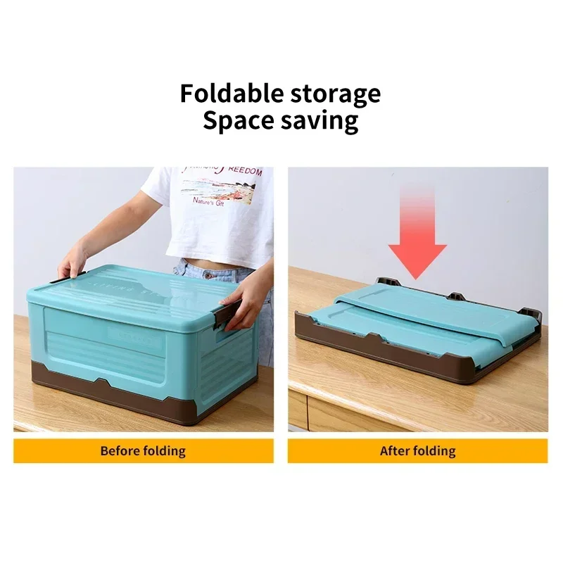 Folding Storage Box Multifunction Foldable Organizer Container Plastic Sundries Storages Supplies Organizer Box with Lid Folding Storage Box Multifunction Foldable Organizer Container Plastic Sundries Storages Supplies Organizer Box with Lid