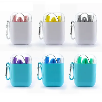 Folding Straw Reusable Silicone Set