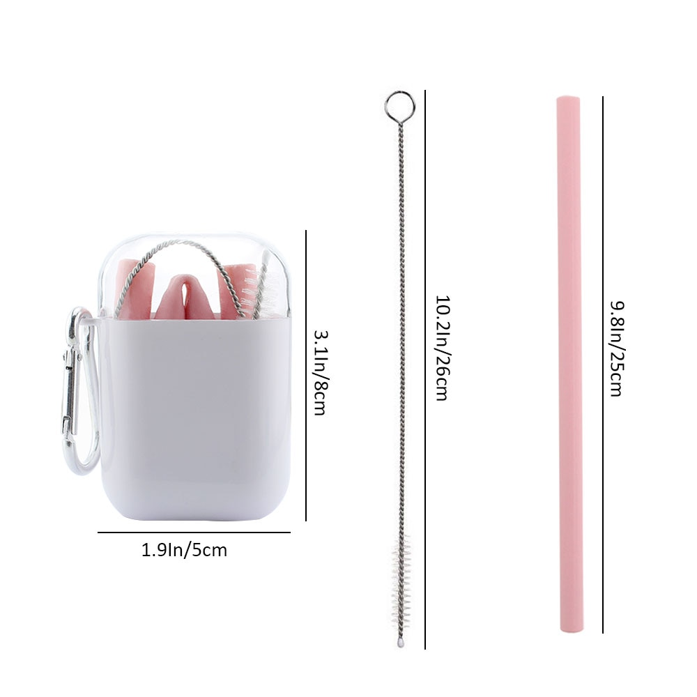 Folding Straw Reusable Silicone Set Folding Straw Reusable Silicone Set