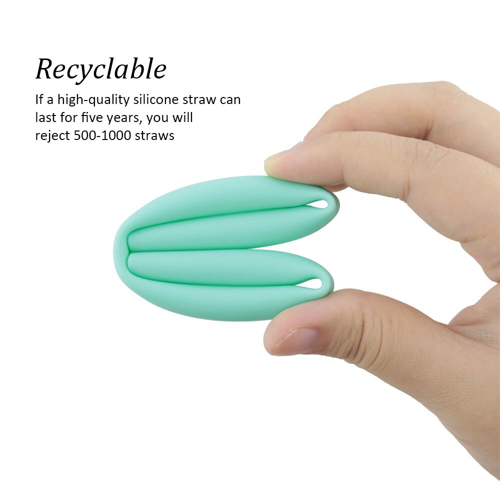 Folding Straw Reusable Silicone Set Folding Straw Reusable Silicone Set