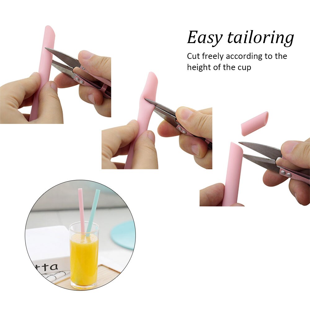 Folding Straw Reusable Silicone Set Folding Straw Reusable Silicone Set