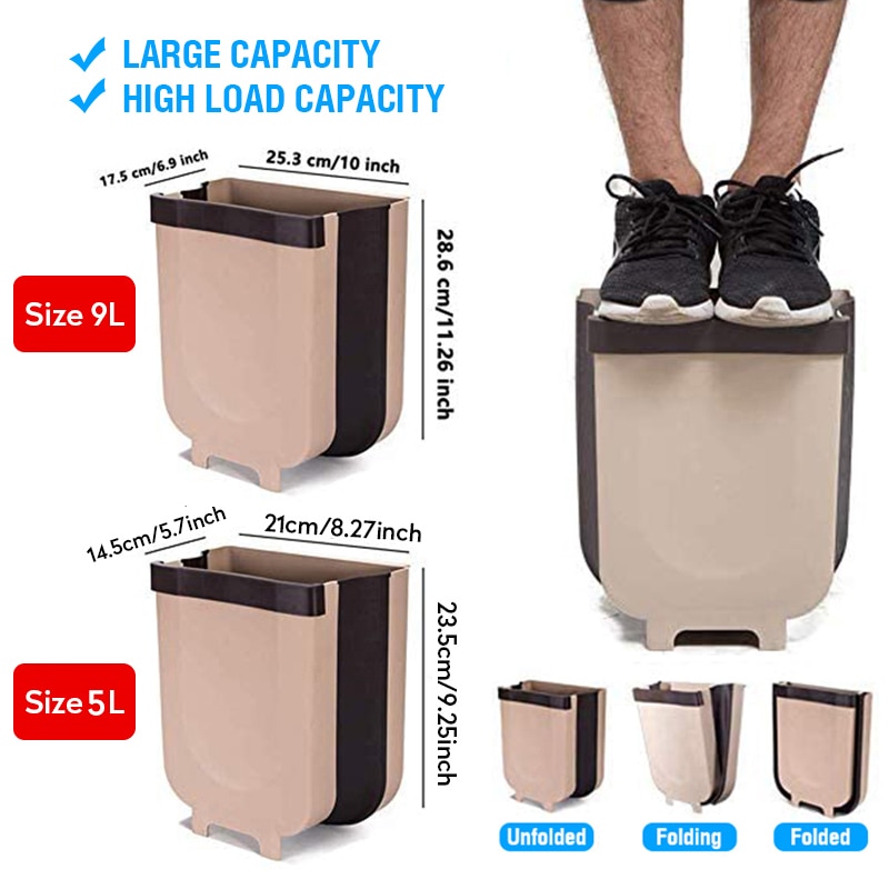 Folding Waste Bin Hanging Trash Can Folding Waste Bin Hanging Trash Can