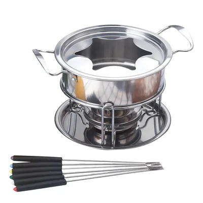 Fondue Set 10PC Stainless Steel Set Fondue Set 10PC Stainless Steel Set