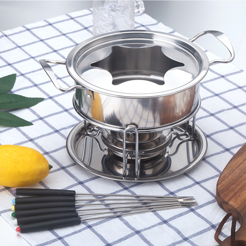 Fondue Set 10PC Stainless Steel Set Fondue Set 10PC Stainless Steel Set