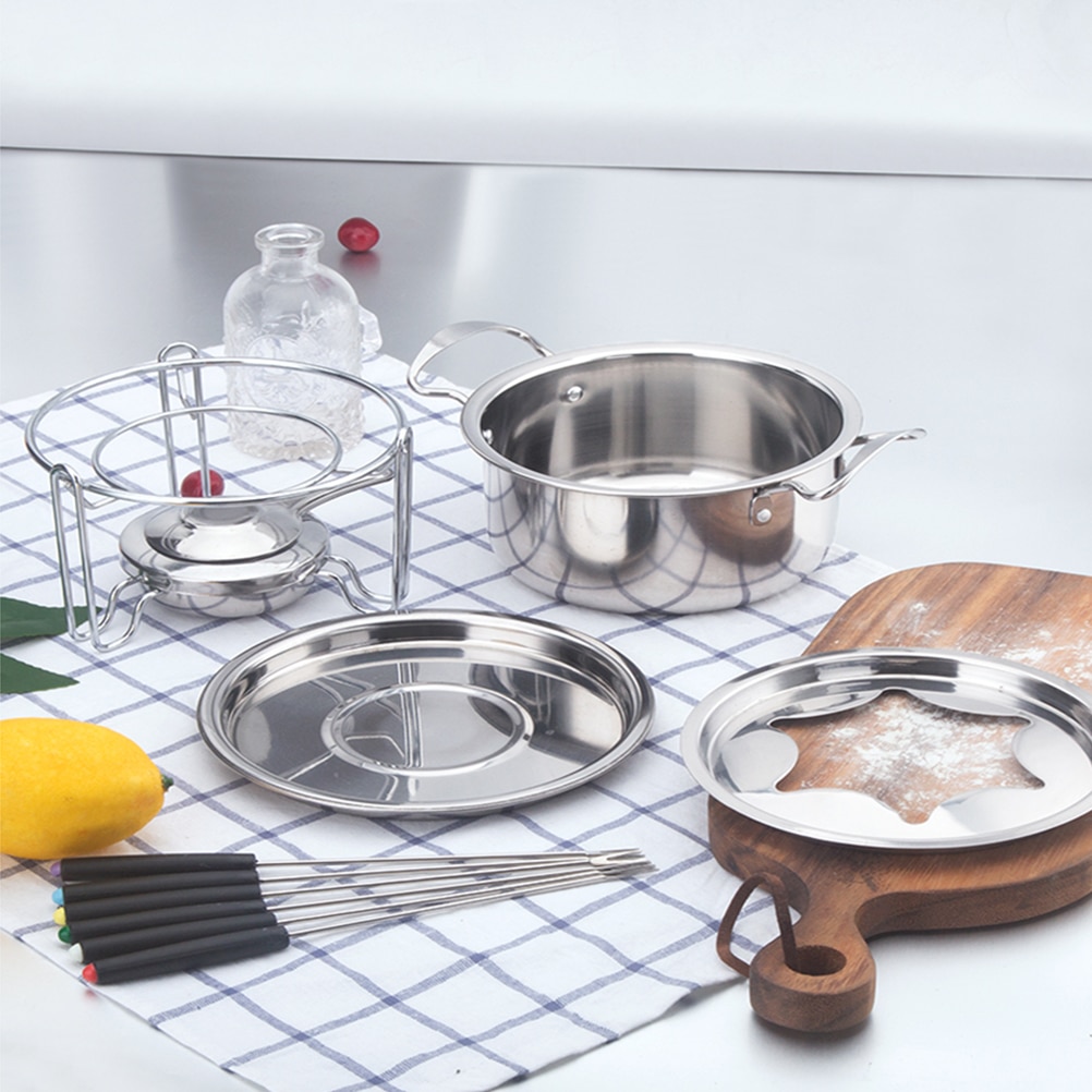 Fondue Set 10PC Stainless Steel Set Fondue Set 10PC Stainless Steel Set