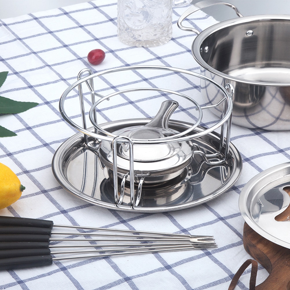 Fondue Set 10PC Stainless Steel Set Fondue Set 10PC Stainless Steel Set