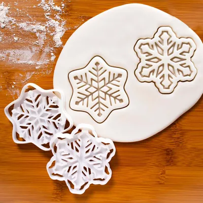 Food Grade Plastic Snowflake Cookie Stamp