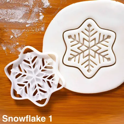 Food Grade Plastic Snowflake Cookie Stamp