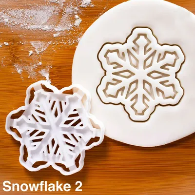 Food Grade Plastic Snowflake Cookie Stamp