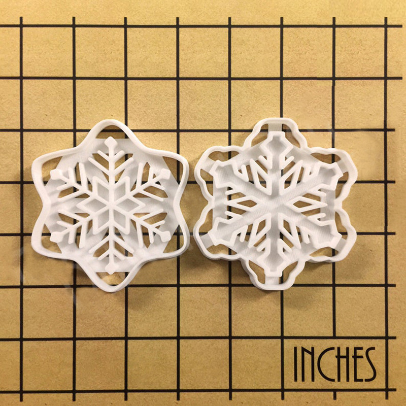 Food Grade Plastic Snowflake Cookie Stamp